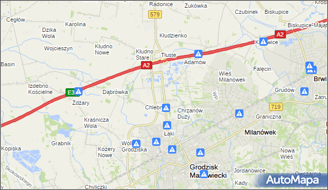 mapa Natolin gmina Grodzisk Mazowiecki, Natolin gmina Grodzisk Mazowiecki na mapie Targeo