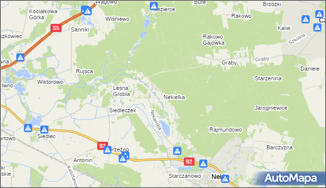 mapa Nekielka, Nekielka na mapie Targeo