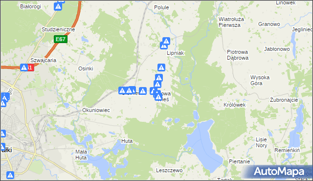 mapa Nowa Wieś gmina Suwałki, Nowa Wieś gmina Suwałki na mapie Targeo