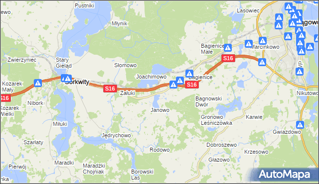 mapa Nowe Bagienice, Nowe Bagienice na mapie Targeo