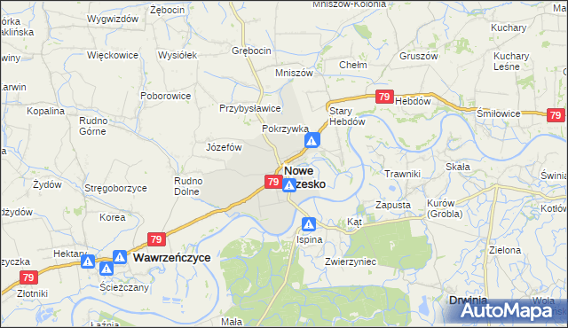 mapa Nowe Brzesko, Nowe Brzesko na mapie Targeo