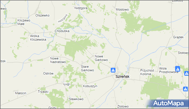 mapa Nowe Garkowo, Nowe Garkowo na mapie Targeo