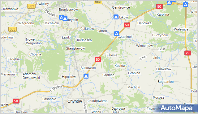 mapa Nowe Grobice, Nowe Grobice na mapie Targeo