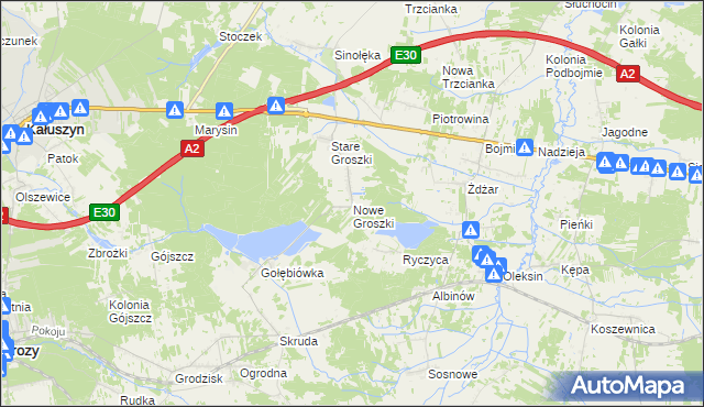 mapa Nowe Groszki, Nowe Groszki na mapie Targeo