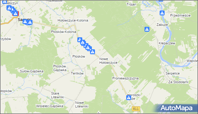 mapa Nowe Hołowczyce, Nowe Hołowczyce na mapie Targeo