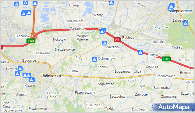 mapa Ochmanów, Ochmanów na mapie Targeo