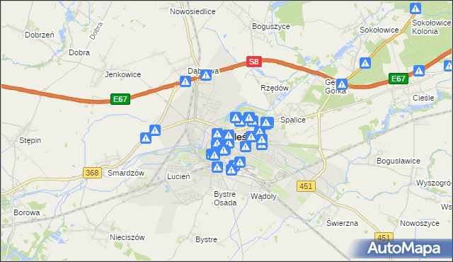mapa Oleśnica, Oleśnica na mapie Targeo