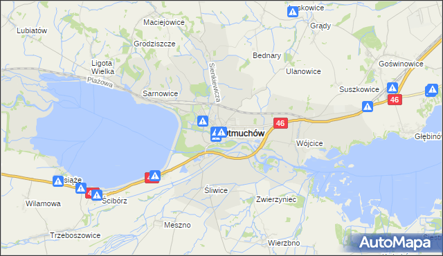 mapa Otmuchów, Otmuchów na mapie Targeo