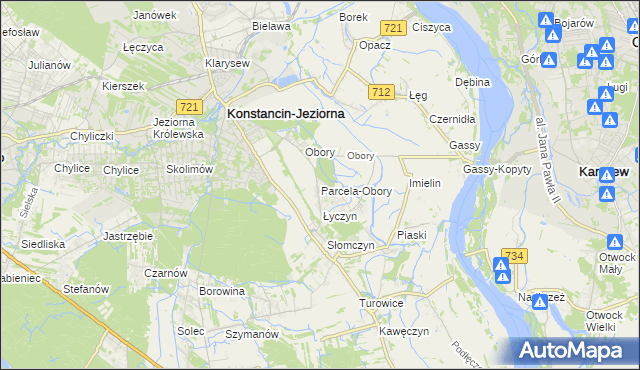 mapa Parcela-Obory, Parcela-Obory na mapie Targeo