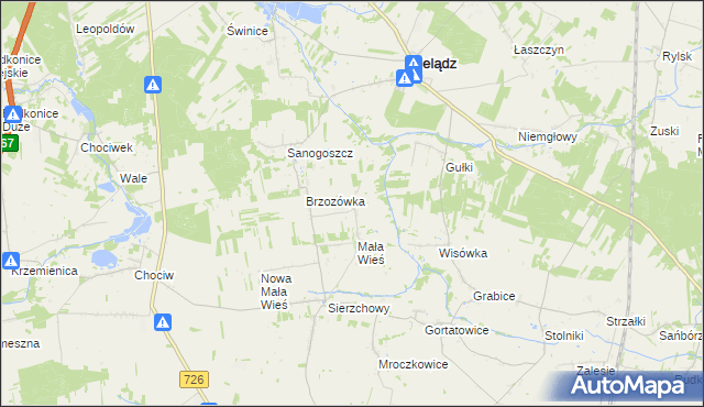 mapa Parolice, Parolice na mapie Targeo