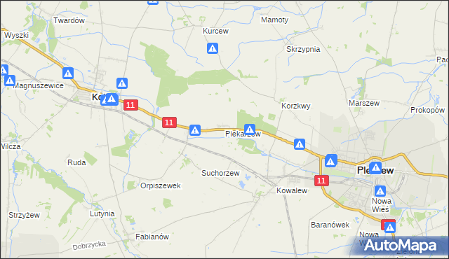 mapa Piekarzew, Piekarzew na mapie Targeo