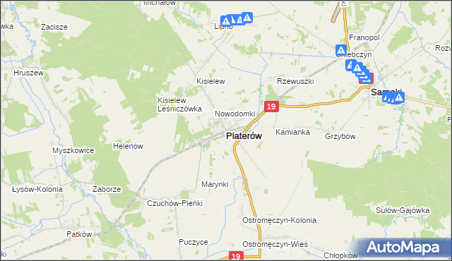 mapa Platerów, Platerów na mapie Targeo