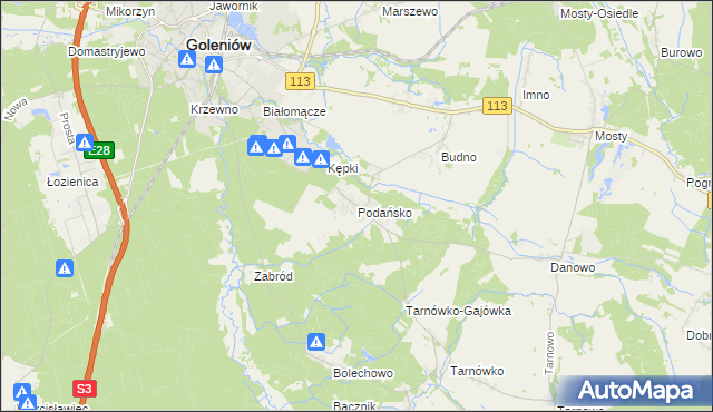 mapa Podańsko, Podańsko na mapie Targeo