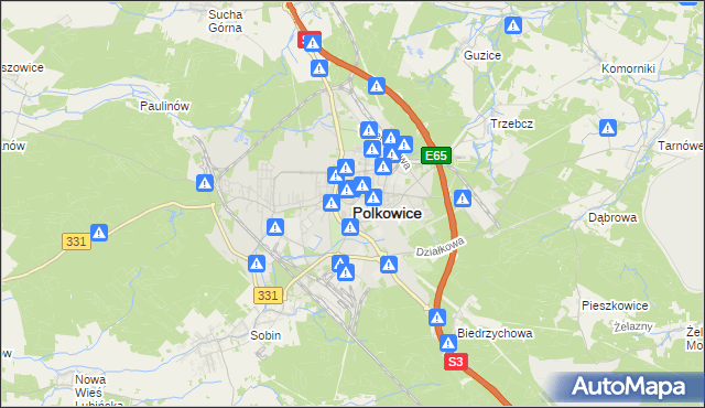 mapa Polkowice, Polkowice na mapie Targeo
