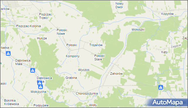 mapa Połoski Stare, Połoski Stare na mapie Targeo