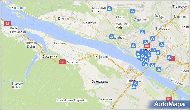 mapa Popłacin, Popłacin na mapie Targeo