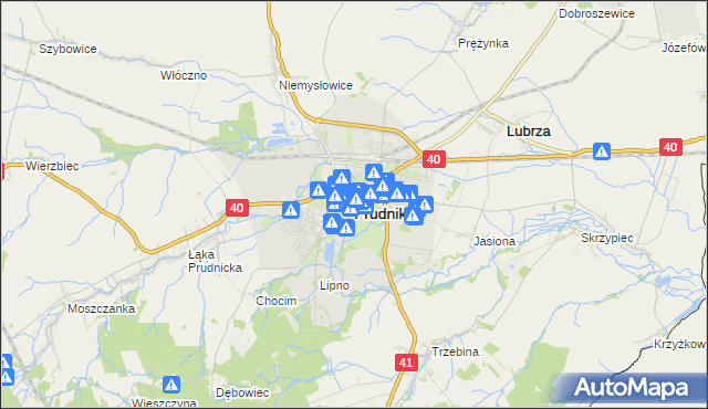 mapa Prudnik, Prudnik na mapie Targeo