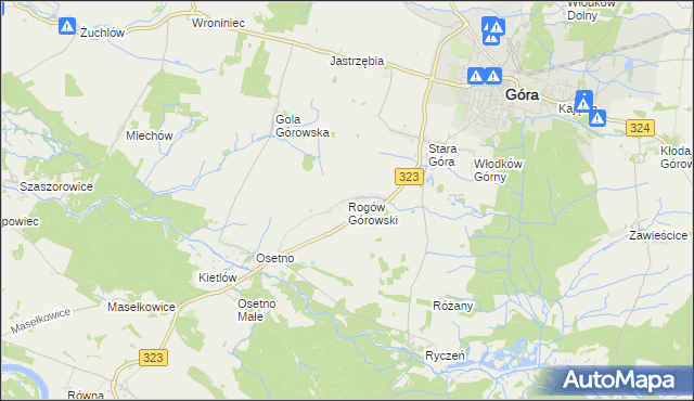 mapa Rogów Górowski, Rogów Górowski na mapie Targeo