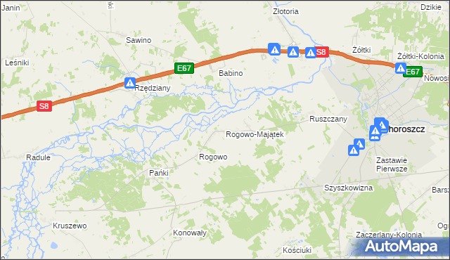 mapa Rogowo-Majątek, Rogowo-Majątek na mapie Targeo