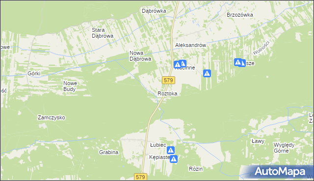 mapa Roztoka gmina Leszno, Roztoka gmina Leszno na mapie Targeo
