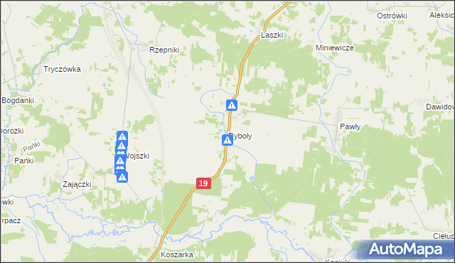mapa Ryboły, Ryboły na mapie Targeo