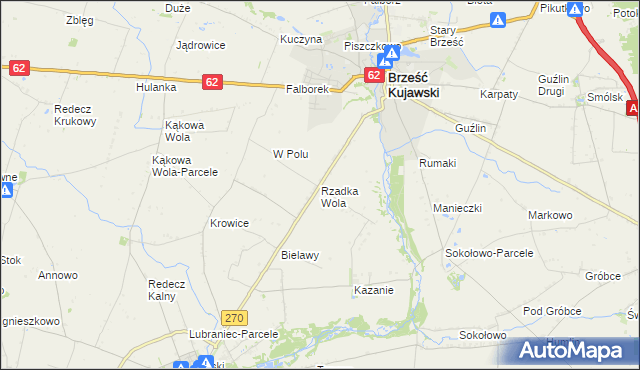 mapa Rzadka Wola, Rzadka Wola na mapie Targeo