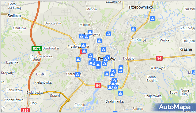 mapa Rzeszów, Rzeszów na mapie Targeo