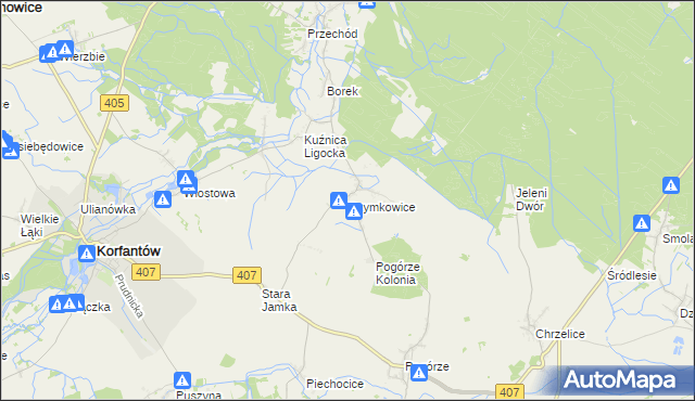 mapa Rzymkowice, Rzymkowice na mapie Targeo