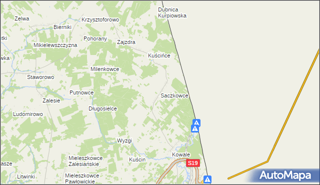 mapa Saczkowce, Saczkowce na mapie Targeo