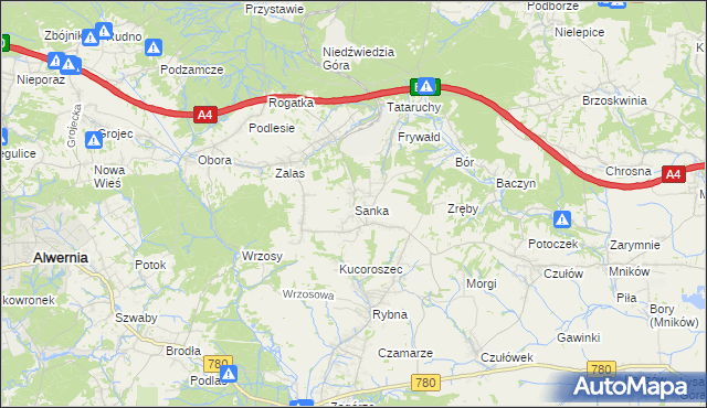 mapa Sanka, Sanka na mapie Targeo