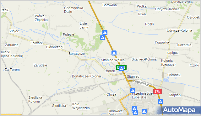 mapa Sitaniec-Wolica, Sitaniec-Wolica na mapie Targeo