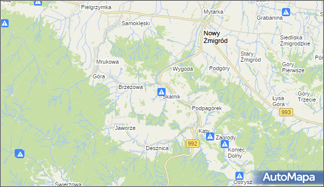mapa Skalnik, Skalnik na mapie Targeo