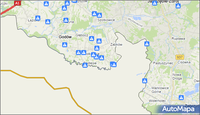 mapa Skrbeńsko, Skrbeńsko na mapie Targeo