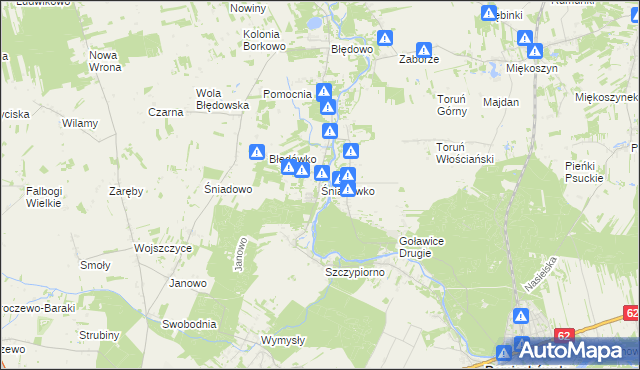 mapa Śniadówko, Śniadówko na mapie Targeo