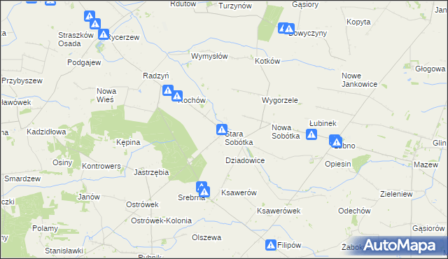 mapa Stara Sobótka, Stara Sobótka na mapie Targeo
