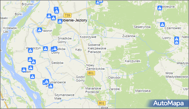 mapa Stary Zambrzyków, Stary Zambrzyków na mapie Targeo