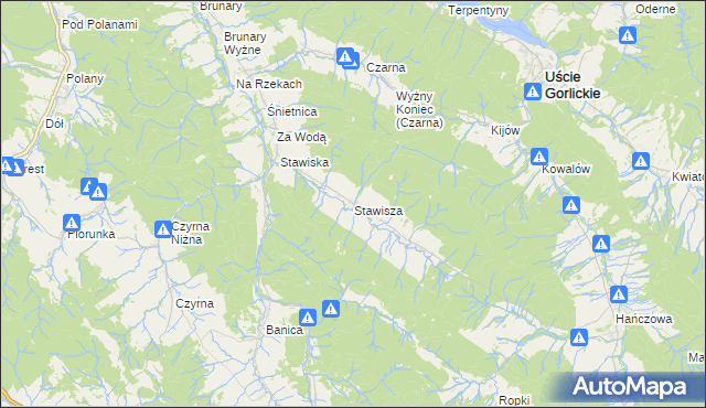 mapa Stawisza, Stawisza na mapie Targeo