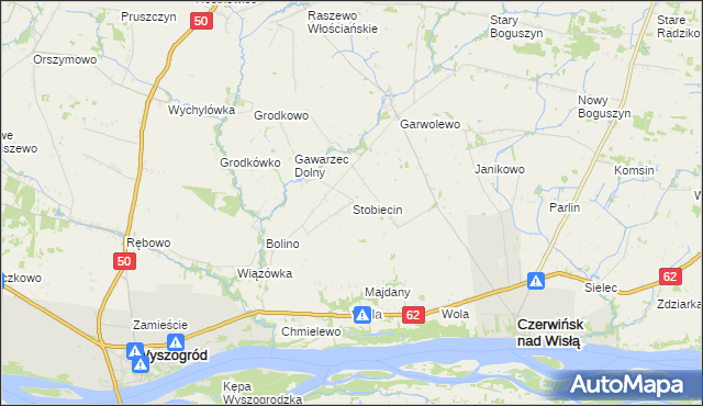 mapa Stobiecin, Stobiecin na mapie Targeo