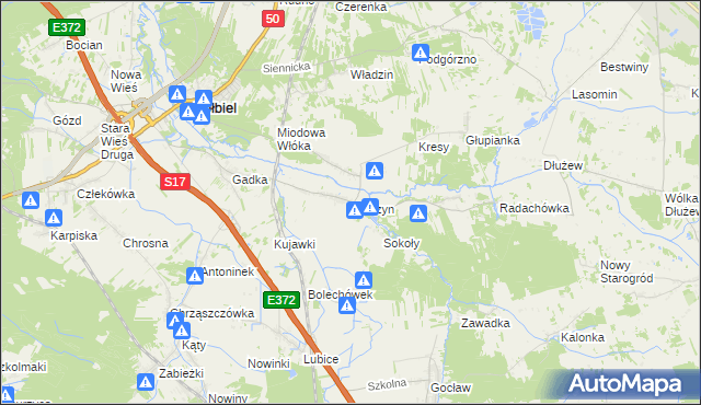 mapa Sufczyn gmina Kołbiel, Sufczyn gmina Kołbiel na mapie Targeo