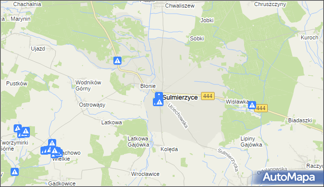 mapa Sulmierzyce powiat krotoszyński, Sulmierzyce powiat krotoszyński na mapie Targeo