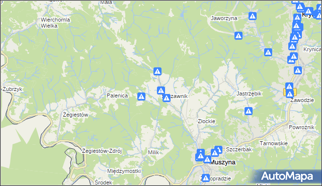 mapa Szczawnik, Szczawnik na mapie Targeo