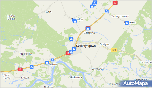 mapa Szlichtyngowa, Szlichtyngowa na mapie Targeo