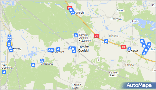 mapa Tarnów Opolski, Tarnów Opolski na mapie Targeo
