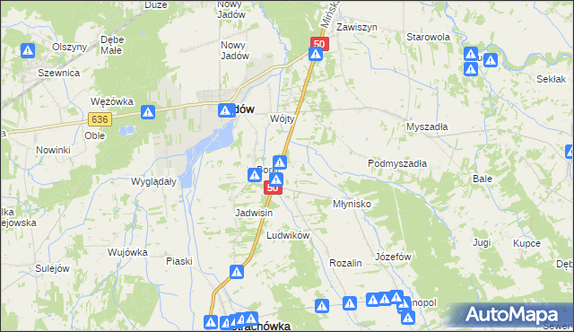 mapa Warmiaki, Warmiaki na mapie Targeo