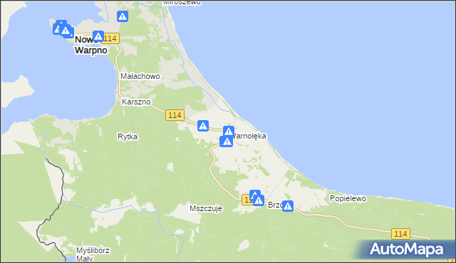 mapa Warnołęka, Warnołęka na mapie Targeo