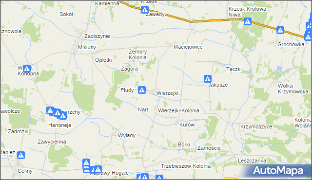 mapa Wierzejki, Wierzejki na mapie Targeo