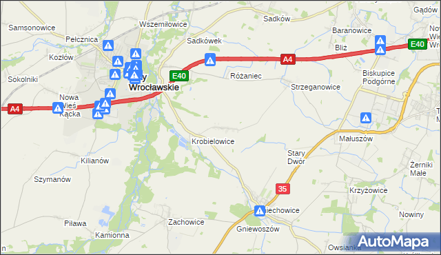 mapa Wojtkowice, Wojtkowice na mapie Targeo