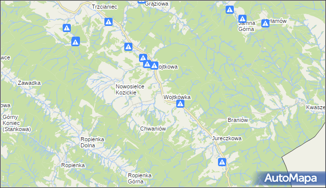 mapa Wojtkówka, Wojtkówka na mapie Targeo
