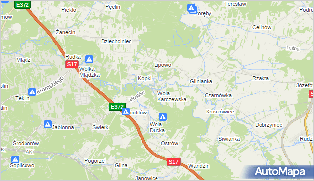 mapa Wola Karczewska, Wola Karczewska na mapie Targeo