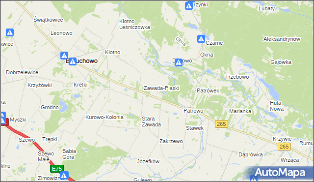 mapa Załuszkowo, Załuszkowo na mapie Targeo